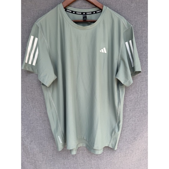 adidas Tops - New Adidas Womens Lg OTR Running Carrera T Shirt Green Short Sleeve